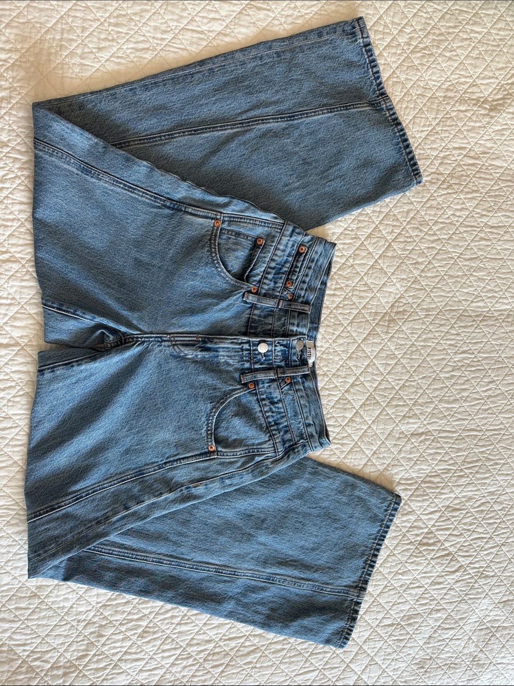 Pistola Wide-Leg Vintage Blue Denim Jeans - Picture 2 of 14